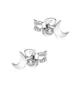 Crescent Moon Shaped Silver Ear Stud STS-5305